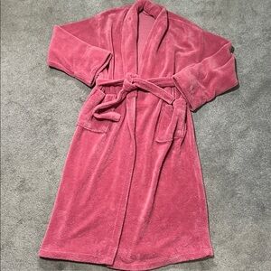 Seventh Avenue Plush Fleece Robe Pink Size Large